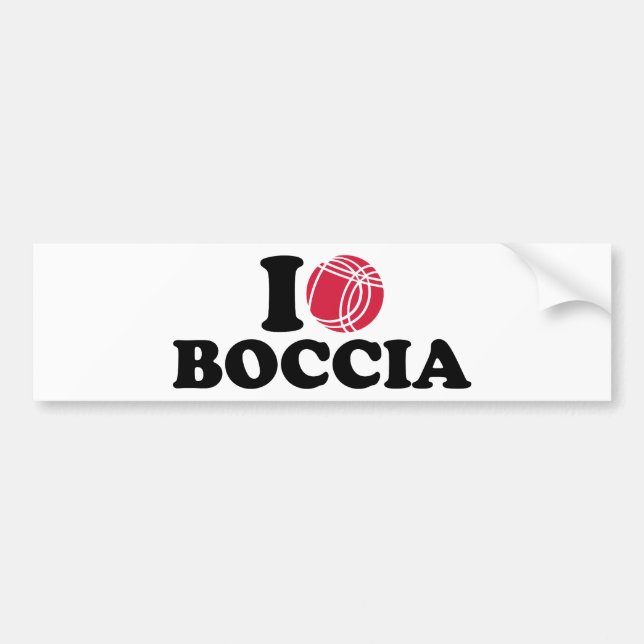 I love Boccia Boule Bumper Sticker (Front)