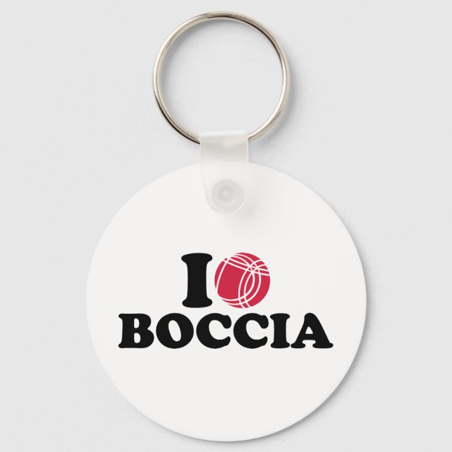 I love Boccia Boule Keychain (Front)