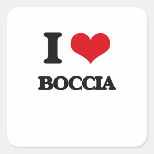 I Love Boccia Square Sticker