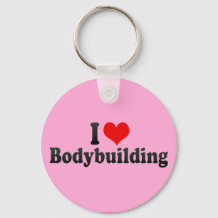 I Love Bodybuilding Keychain