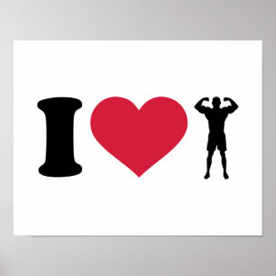 I love Bodybuilding Poster