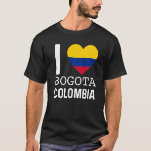 I Love Bogota Colombia Flag Map Colombian Pride Ca T-Shirt