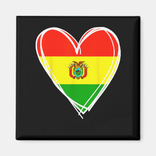 I Love Bolivia Cool Bolivia Flag Heart Design Boli Magnet