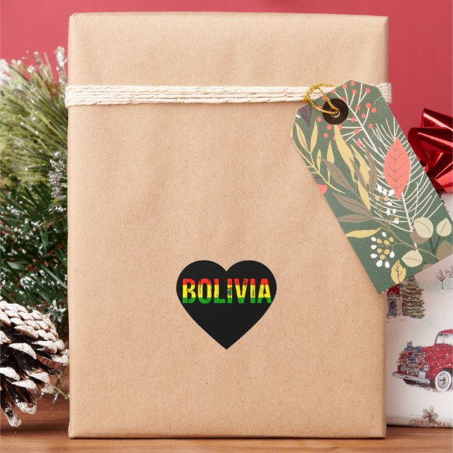 I love Bolivia Heart Sticker (Holiday)