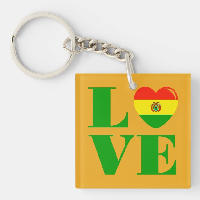 I love Bolivia Keychain (Front)