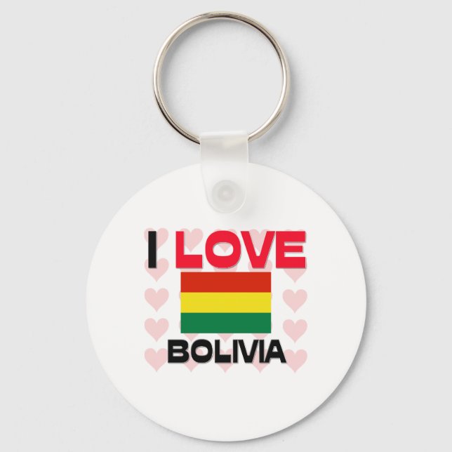I Love Bolivia Keychain (Front)