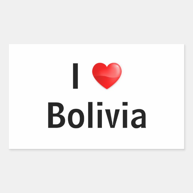 I love Bolivia Sticker (Front)