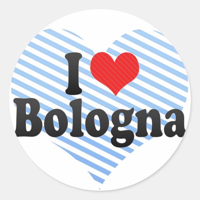 I Love Bologna Classic Round Sticker (Front)
