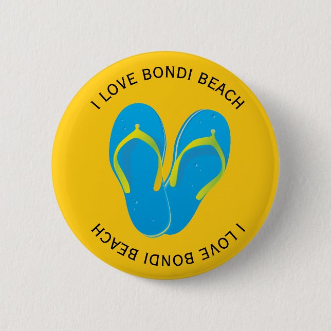 I Love Bondi Beach 2 Inch Round Button (Front)