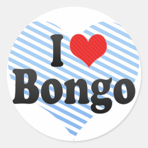 I Love Bongo Classic Round Sticker