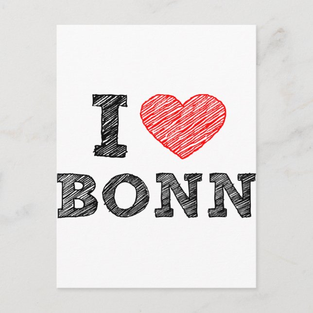 I love Bonn Postcard (Front)