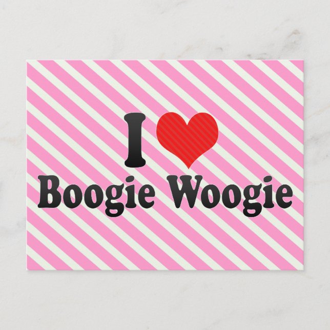 I Love Boogie Woogie Postcard (Front)