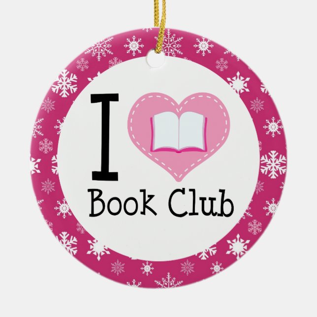 I Love Book Club Ornament (Front)