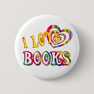 I Love Books 2 Inch Round Button