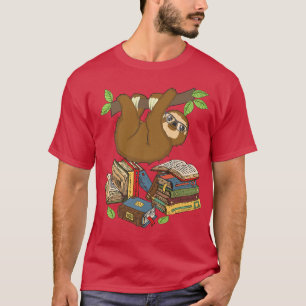 I Love Books Chibi Anime Sloth s Book Lover  T-Shirt