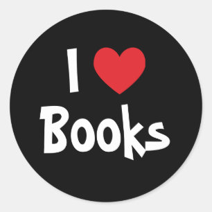 I Love Books Classic Round Sticker