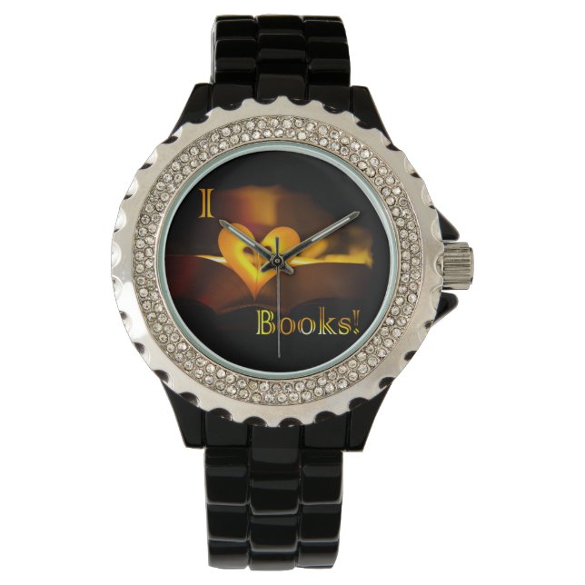 I Love Books - I 'Heart' Books (Candlelight) Watch (Front)