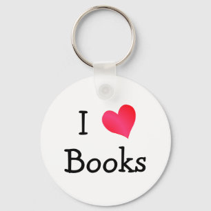 I Love Books Keychain