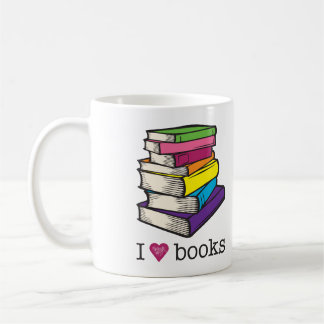 I Love Books Mug Grammatical Art Coffee Mug Gifts