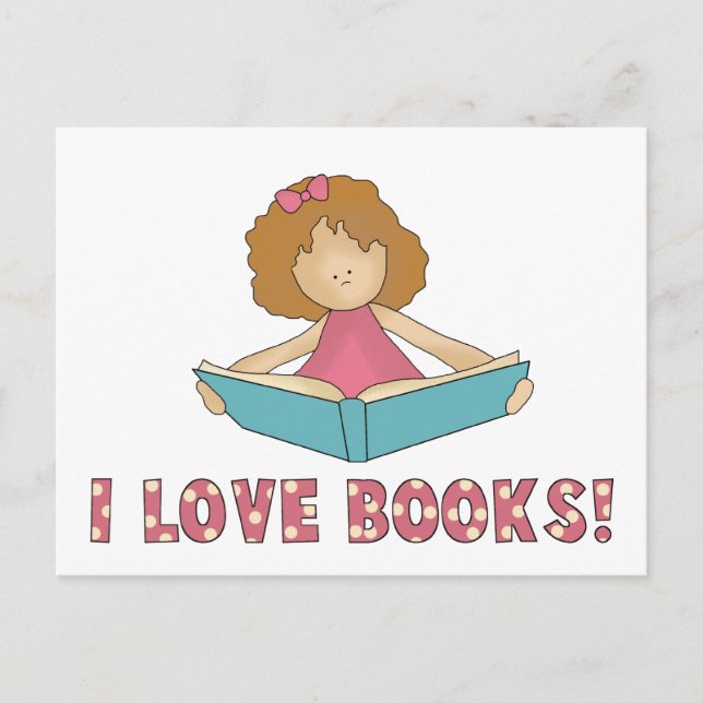 I Love Books! Postcard (Front)