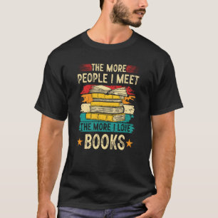 I Love Books Reading Bookworm Reader Library T-Shirt