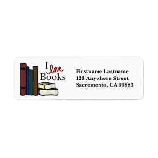 I Love Books Retourner les étiquettes d'adresse