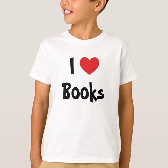 I Love Books T-Shirt (Front)