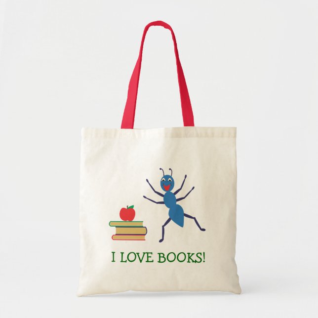 I Love Books Tote Bag (Front)