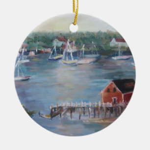 I Love Boothbay Harbour Christmas Ornament