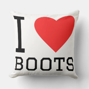 I love boots throw pillow