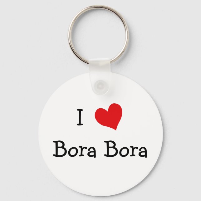 I Love Bora Bora Keychain (Front)