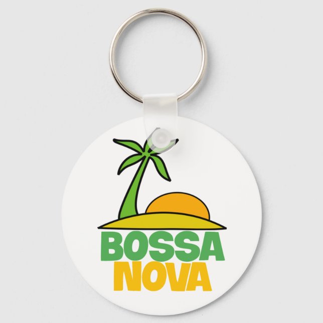 I love Bossa Nova gift for brazillian music lovers Keychain (Front)