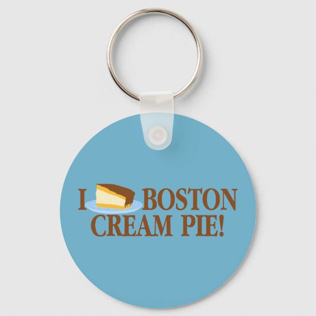 I Love Boston Cream Pie Keychain (Front)