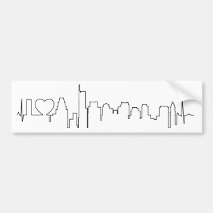 I love Boston in an extraordinary ecg style Bumper Sticker