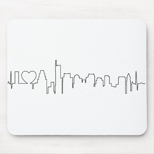 I love Boston in an extraordinary ecg style Mouse Pad (Front)