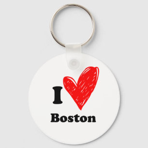 I love Boston Keychain