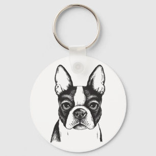 I love Boston Terriers Keychain