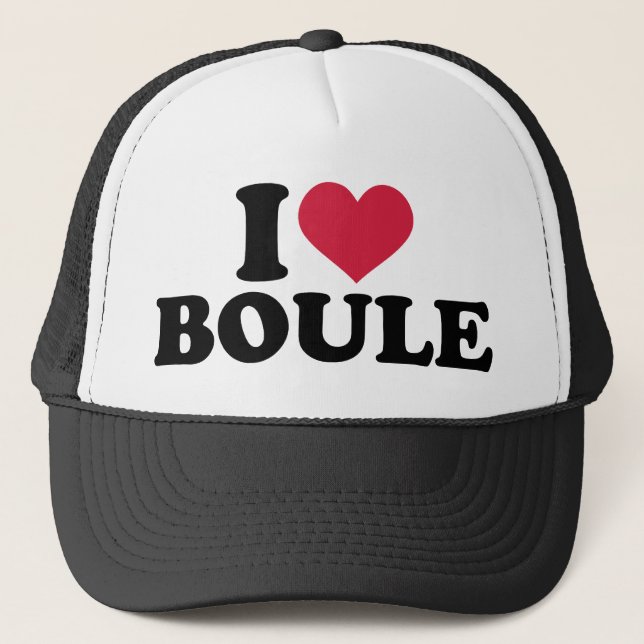 I love Boule Petanque Trucker Hat (Front)