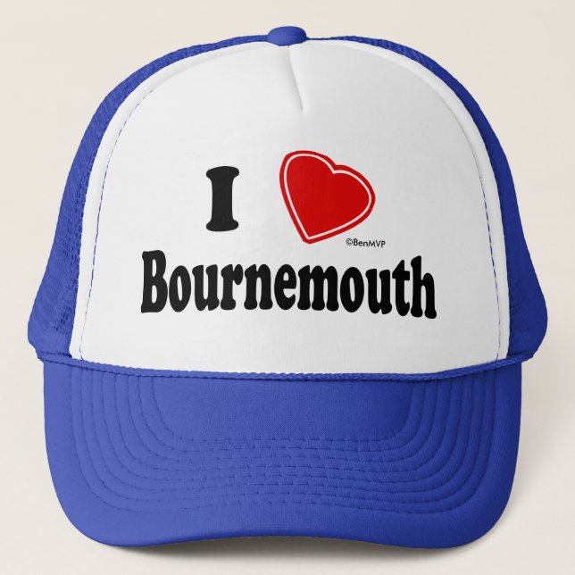 I Love Bournemouth Trucker Hat (Front)