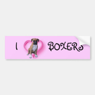 I love boxer bumper sticker