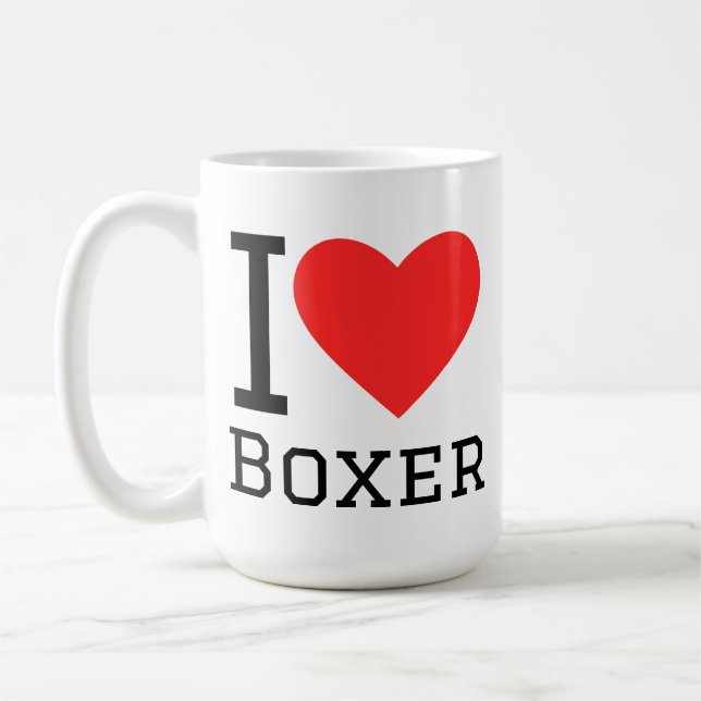 I love boxer coffee mug (Left)
