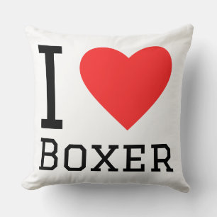 I love boxer throw pillow