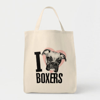 I Love Boxers Grocery Tote
