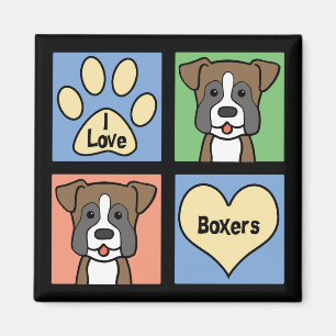 I Love Boxers Magnet