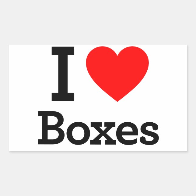 I Love Boxes Sticker (Front)