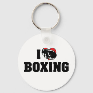 I Love Boxing Keychain
