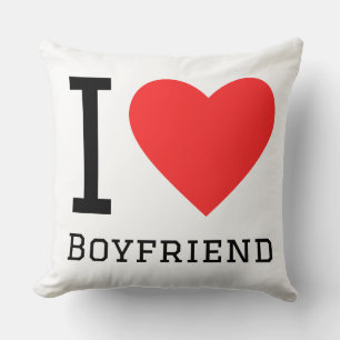 I love boyfriend throw pillow