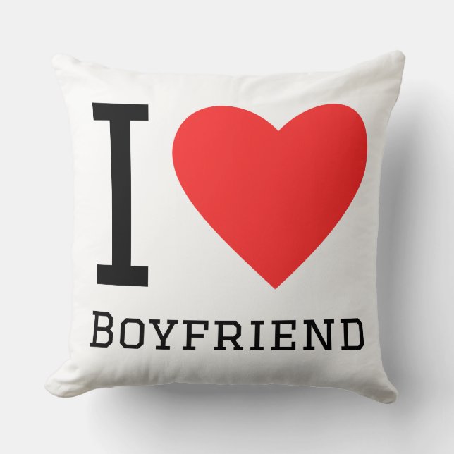 I love boyfriend throw pillow (Front)