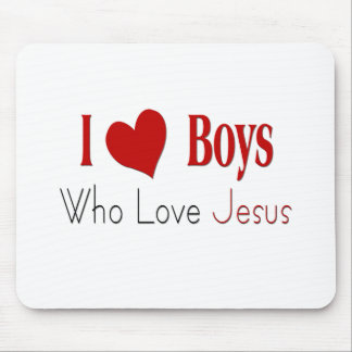 I Love Boys Mouse Pad
