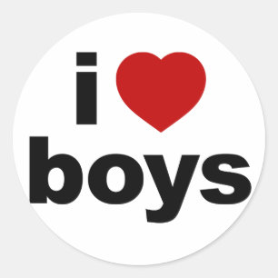 I Love Boys Sticker